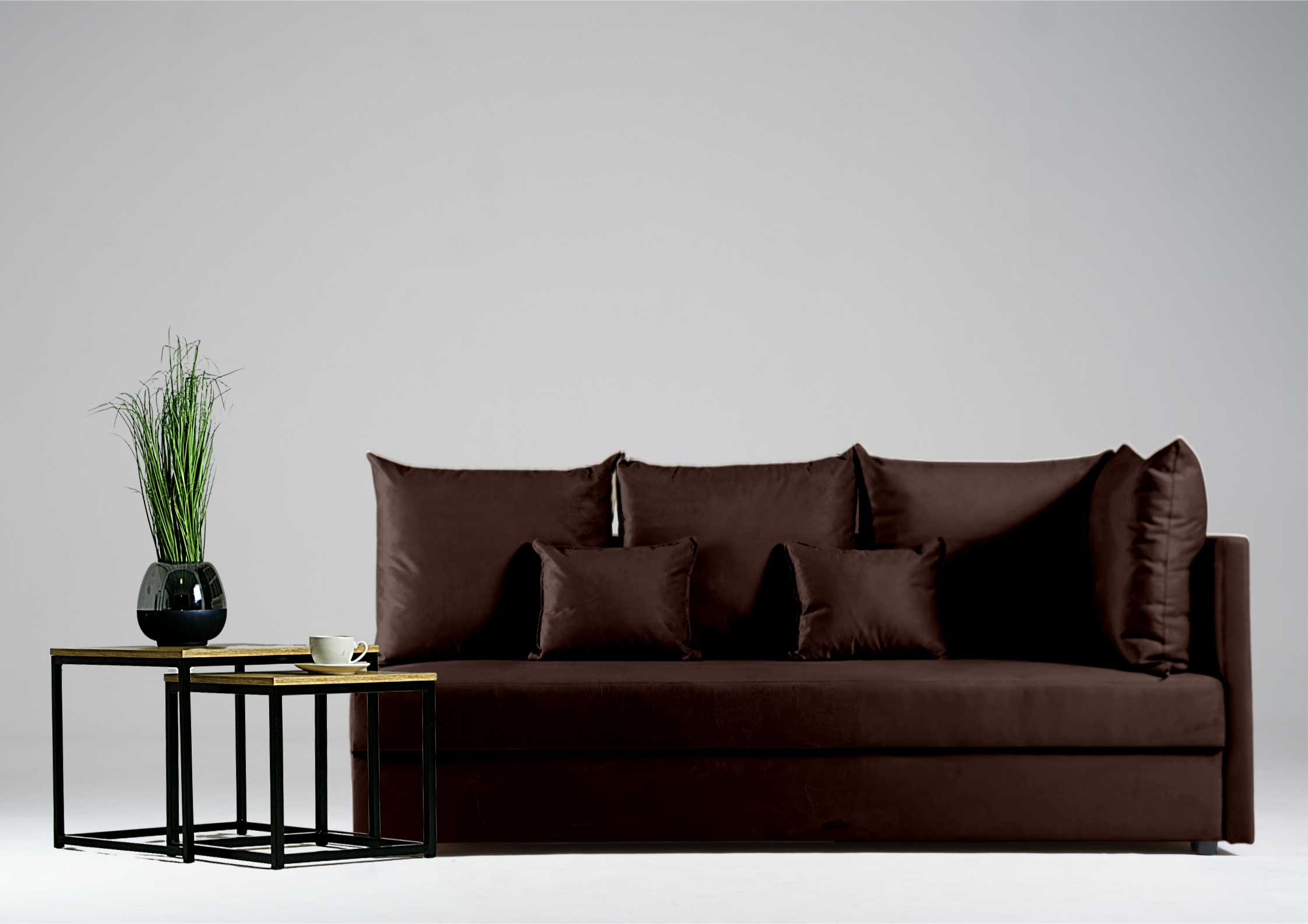 Brązowa sofa do salonu Mobo